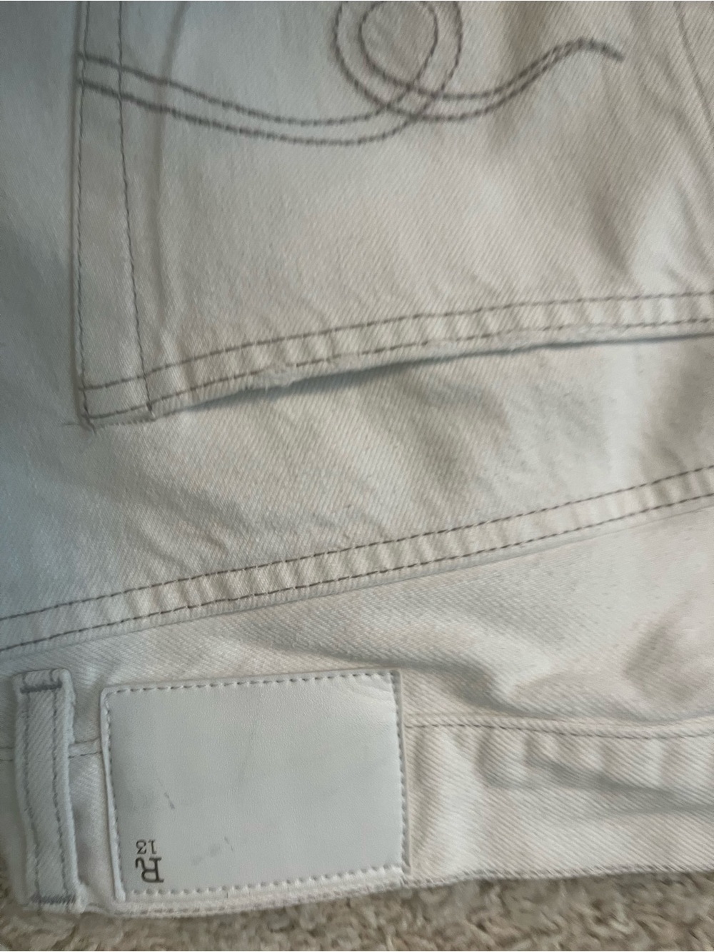 R13 Off-White Denim Jeans - Picture 8 of 8